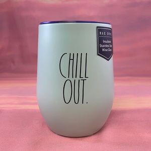 Rae Dunn Chill Out Insulated stainless steel wine glass
